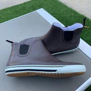 Pre-Owned: NIB MENS TRETORN RUBBER RAIN BOOTS SHOES STRALA DARK BROWN US 11 47 W